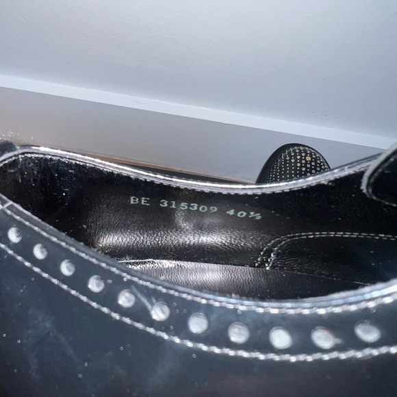 Men's Black Studded Dress Shoes - Picture 6 of 10